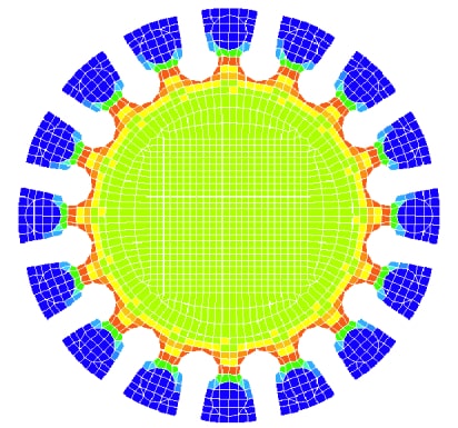Finite Element Analysis of Equal biaxial test specimen of elastomer.
