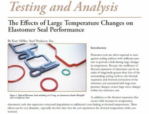 Elastomer Thermal Effects Experiment on Seal Reaction Forces