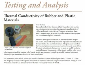 Measuring Thermal Conductivity of rubber in the laboratory