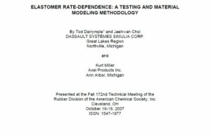 Elastomer Rate Dependence Testing and Modeling Methodology