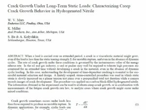 Elastomer Creep Crack Growth White Paper