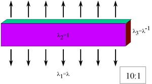 Pure Shear Elastomer Specimen Schematic Planar