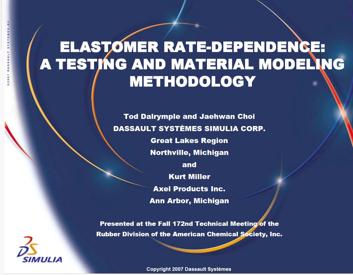 Elastomer Rate-dependence: A Testing and Material Modeling Methodology
